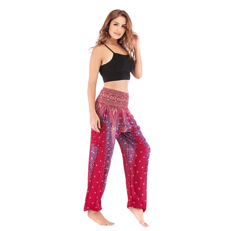 Quần boho/harem màu Đỏ đô H00112