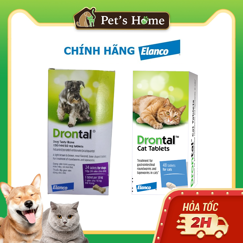 Viên sổ giun cho chó mèo Drontal