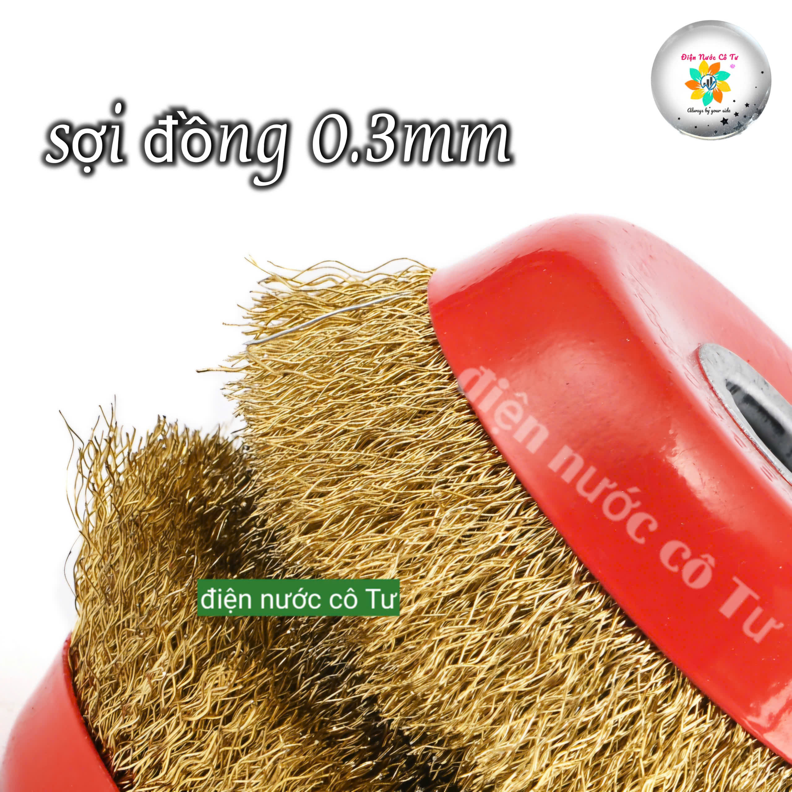 (1 hộp 2 cái) Chén cước đánh rỉ sợi đồng nắp đỏ lỗ 16mm
