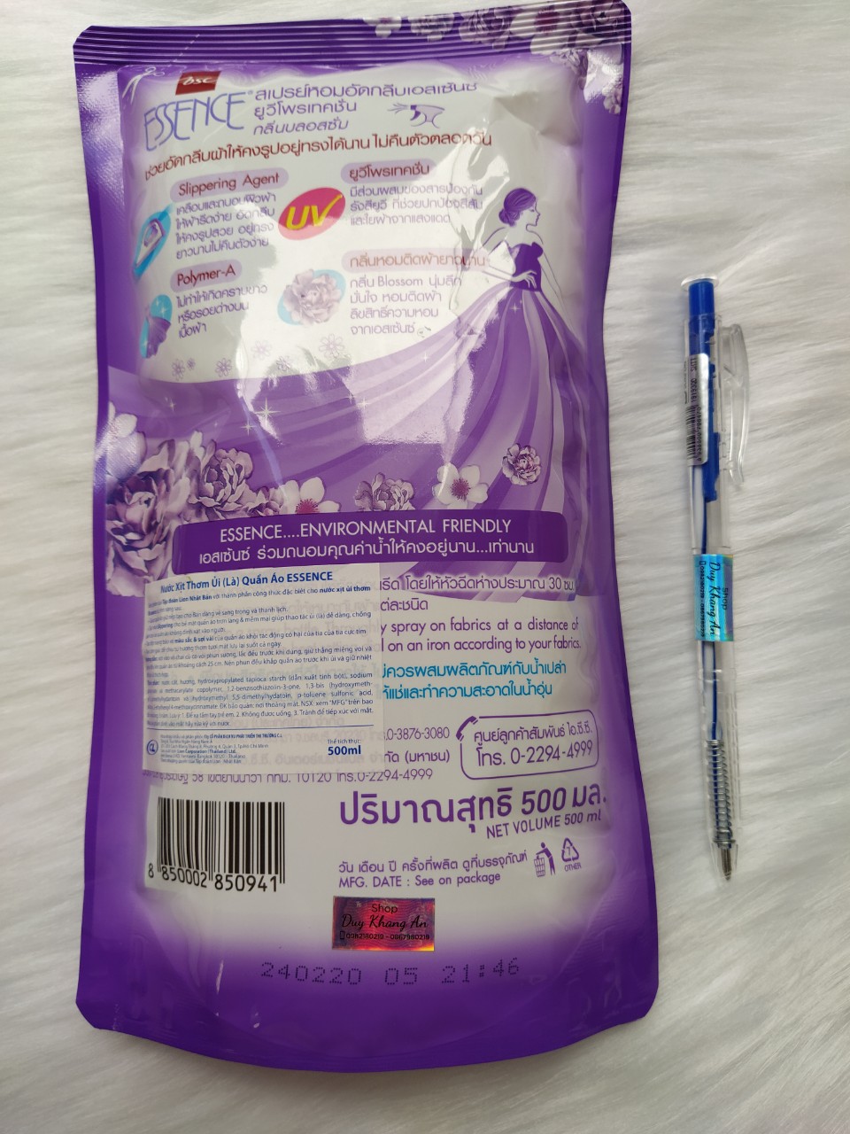 [HCM]Xịt ủi Essence Túi (bịch) 500ml (hàng nhập khẩu)