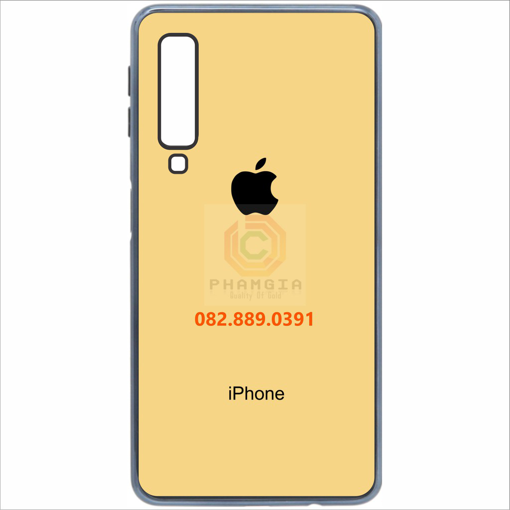 Ốp lưng giả iPhone cho Samsung A7 2018 mặt lưng bóng đẹp