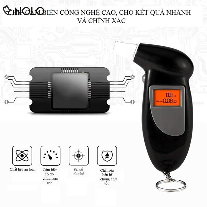 Máy Kiểm Tra Nồng Độ Cồn Bỏ Túi Màn Hình Led LCD Độ Chính Xác Cao Dùng Nguồn Pin Tiểu AAA
