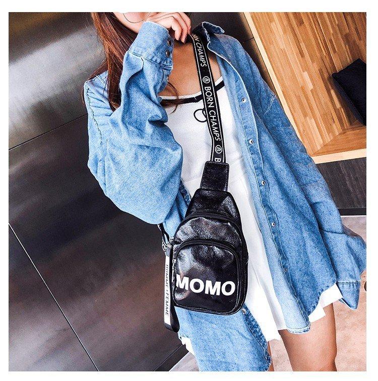 Túi đeo chéo nữ momo da cao cấp thời trang Hàn Quốc