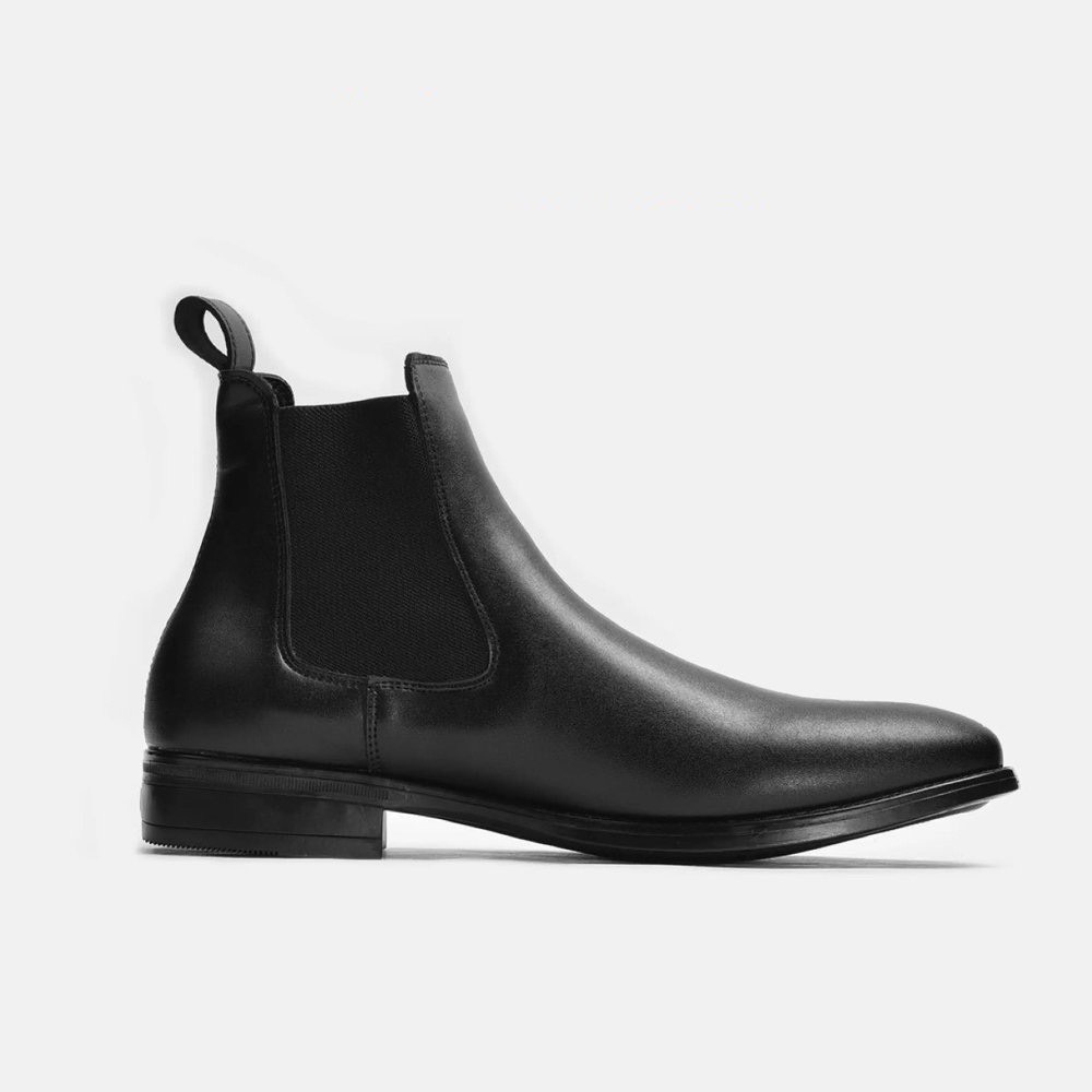 Giày cao cổ chellsea Boots da mềm đế cao khâu đế