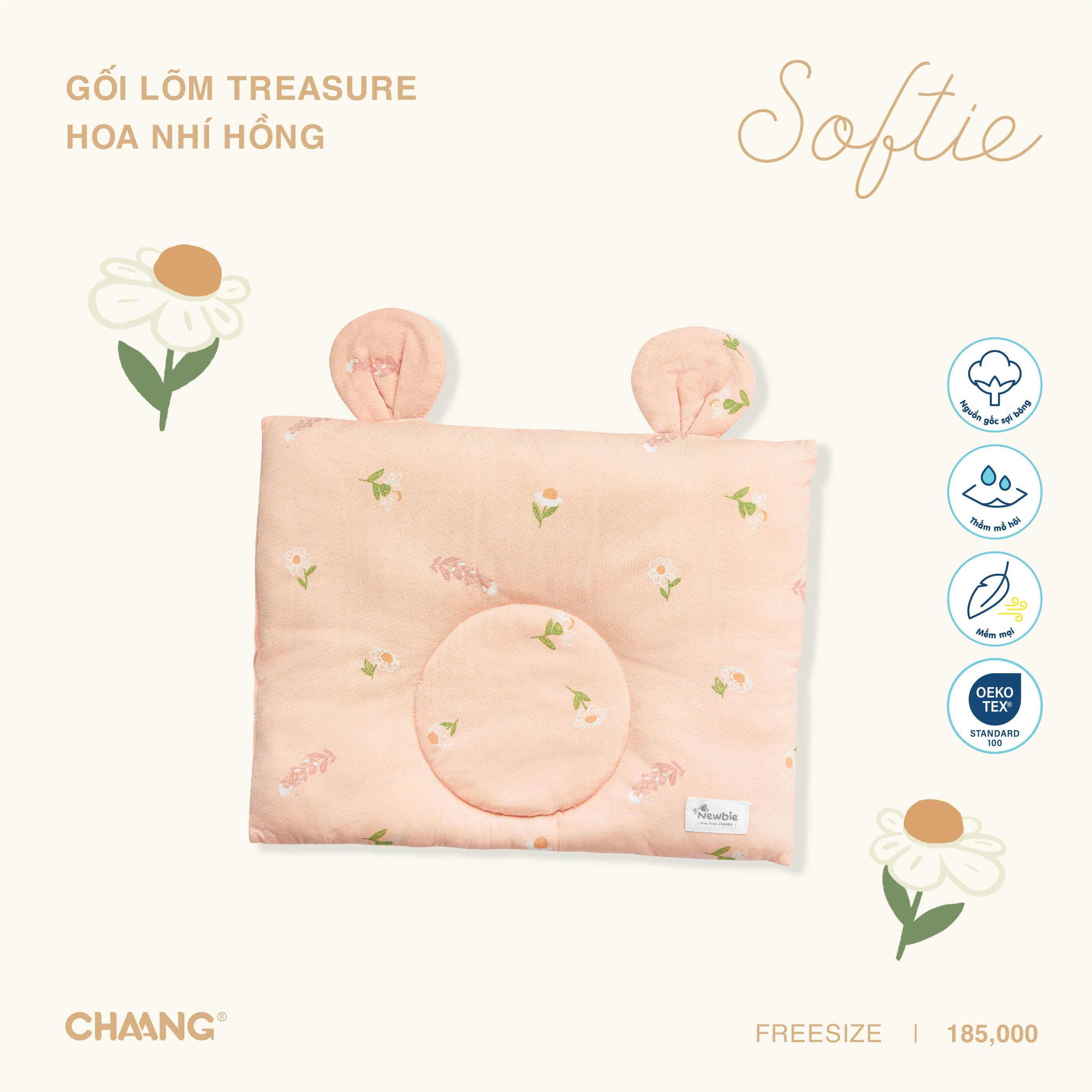 Gối lõm cho bé sơ sinh Treasure Chaang