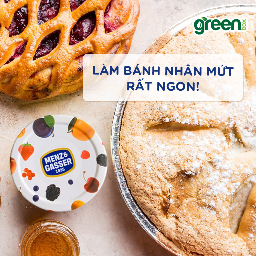 Mứt mơ Menz Gasser nhập khẩu Ý hũ 340g