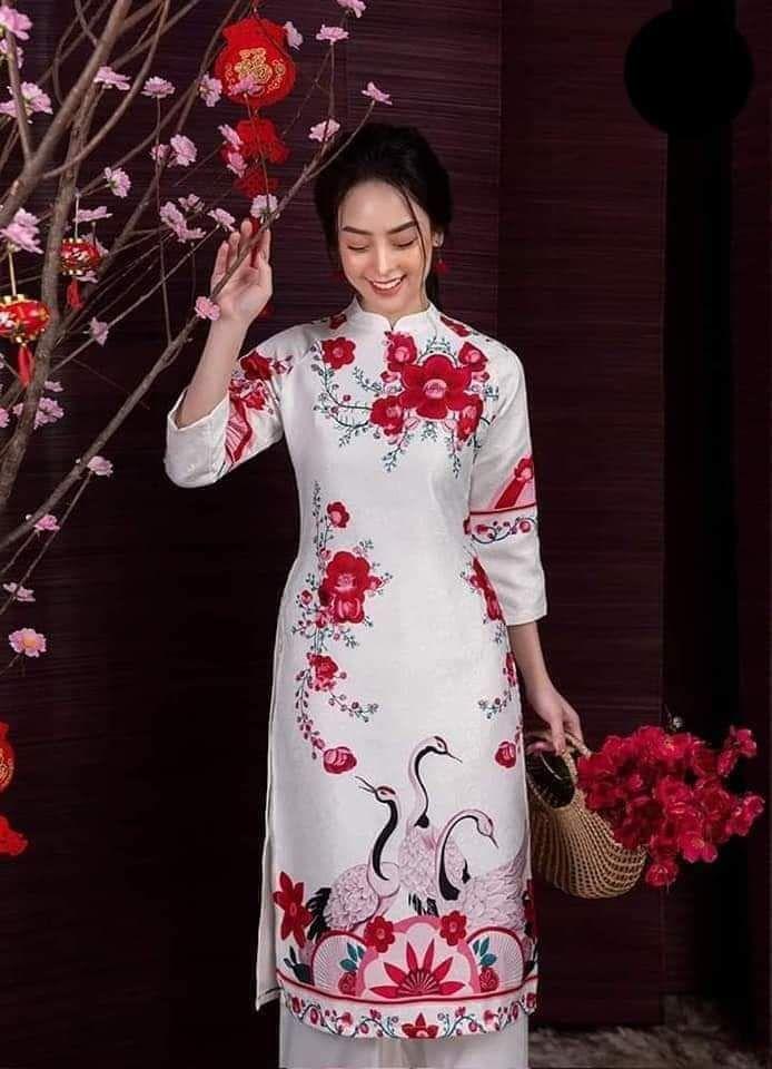 Áo dài cách tân kèm quần