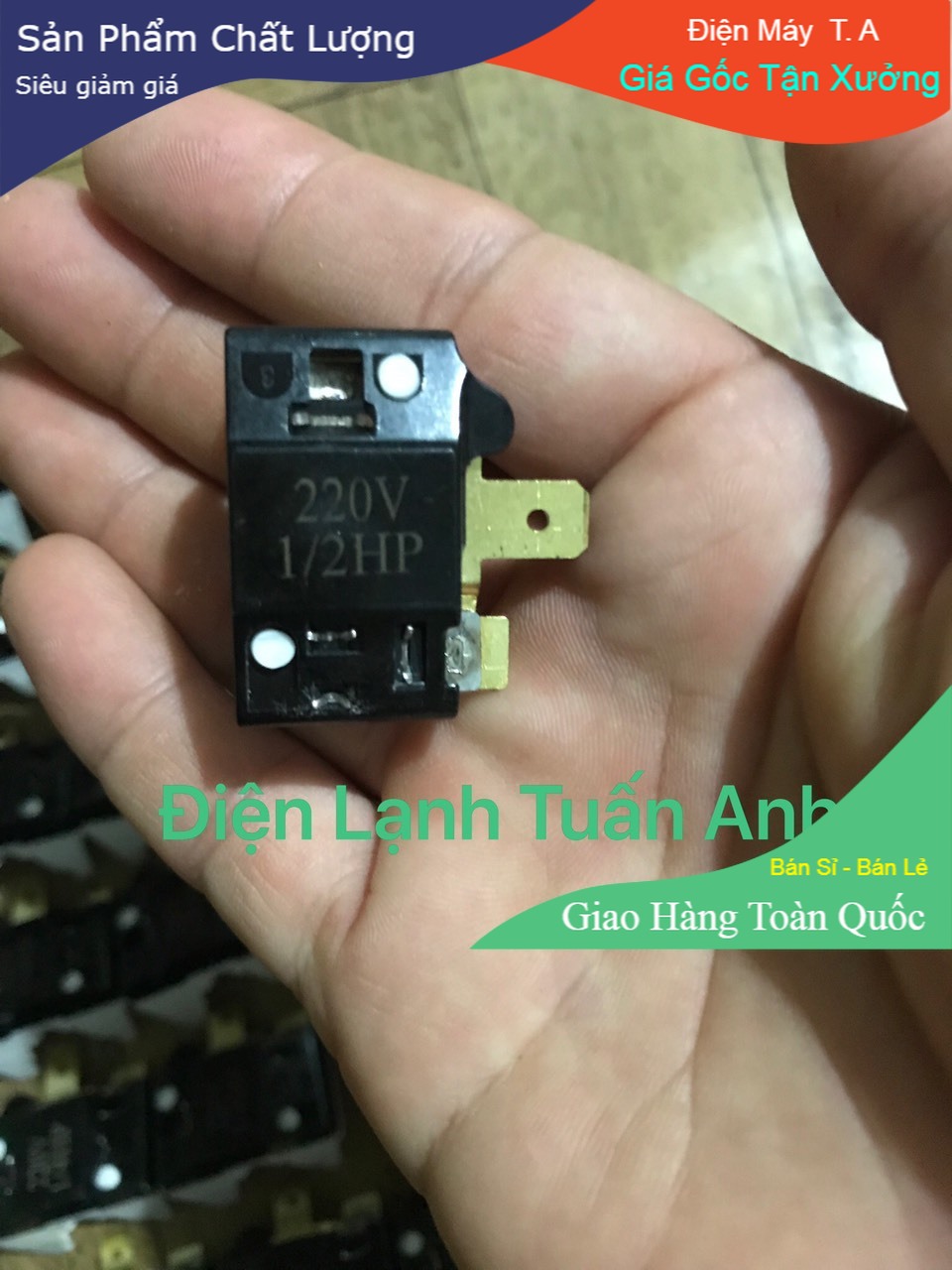 Tecmic Tủ Lạnh Loại 1/2 - Rơ le Bảo Vệ Block Tủ Lạnh - Loại Tốt Chân Đồng