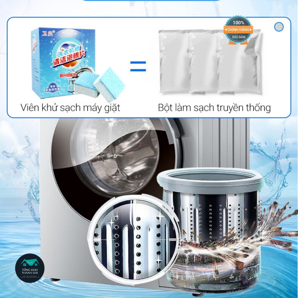 Viên Tẩy Lồng Máy Giặt (1 hộp 12 viên )