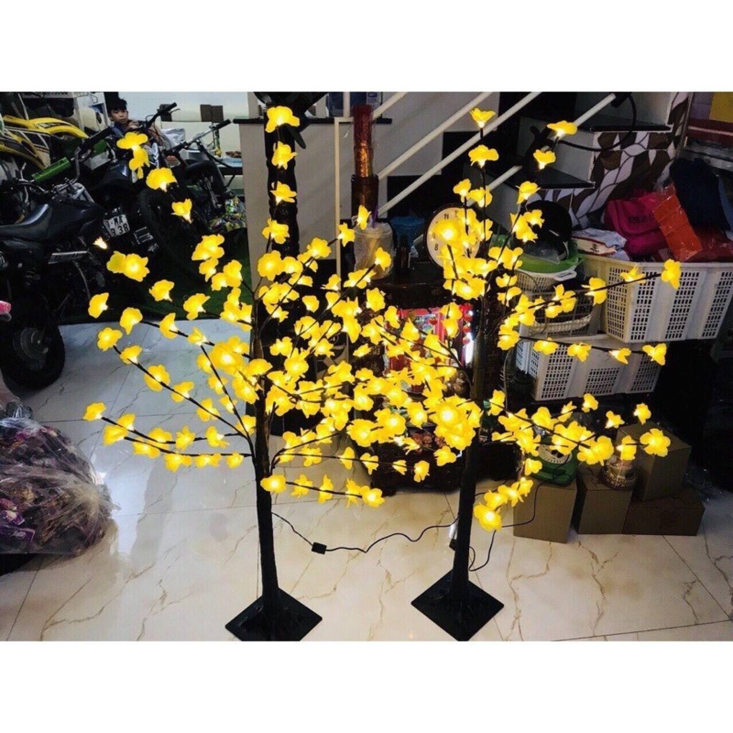Cây Hoa ĐÀO 🌸 LED - Hoa MAI 🌼 LED (cao 1.2m)