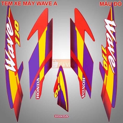 Tem wave thái 110,decan dán xe wave thái 110, tem dán xe wave