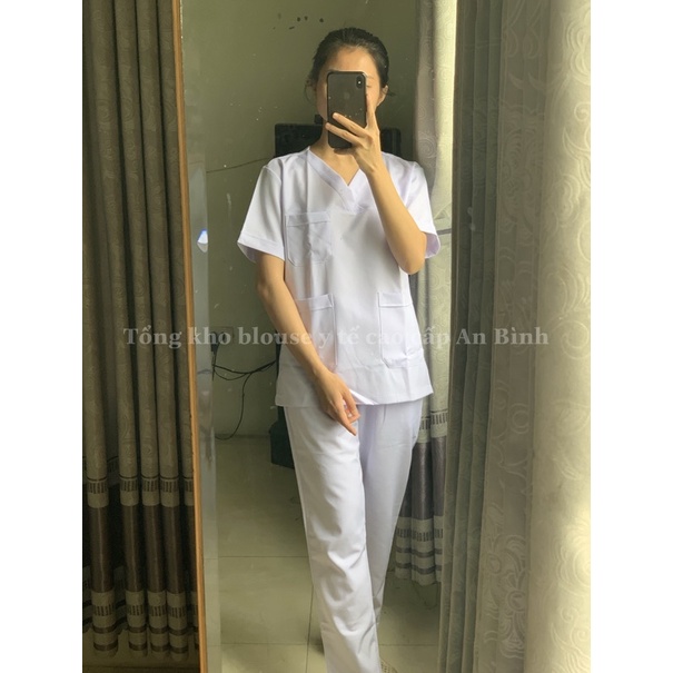 Bộ Scrubs cổ tim phòng mổ đồng phục Spa phòng khám Bác Sĩ quần áo phòng mổ đồng phục phẫu thuật VẢI CAO CẤP