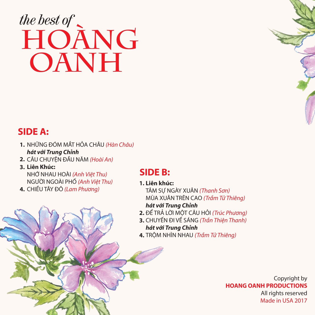 Đĩa than Hoàng Oanh - Trung Chỉnh