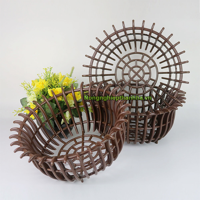 Chậu nhựa trồng lan phi 30 hình sen - CN33