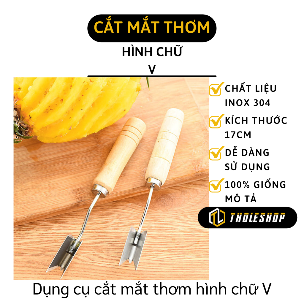 [HCM]Dụng cụ cắt mắt thơm hình chữ V giúp gọt dứa nhanh chóng tiết kiệm thời gian - Dụng cụ gọt dứa tiện lợi - Dụng cụ nhà bếp