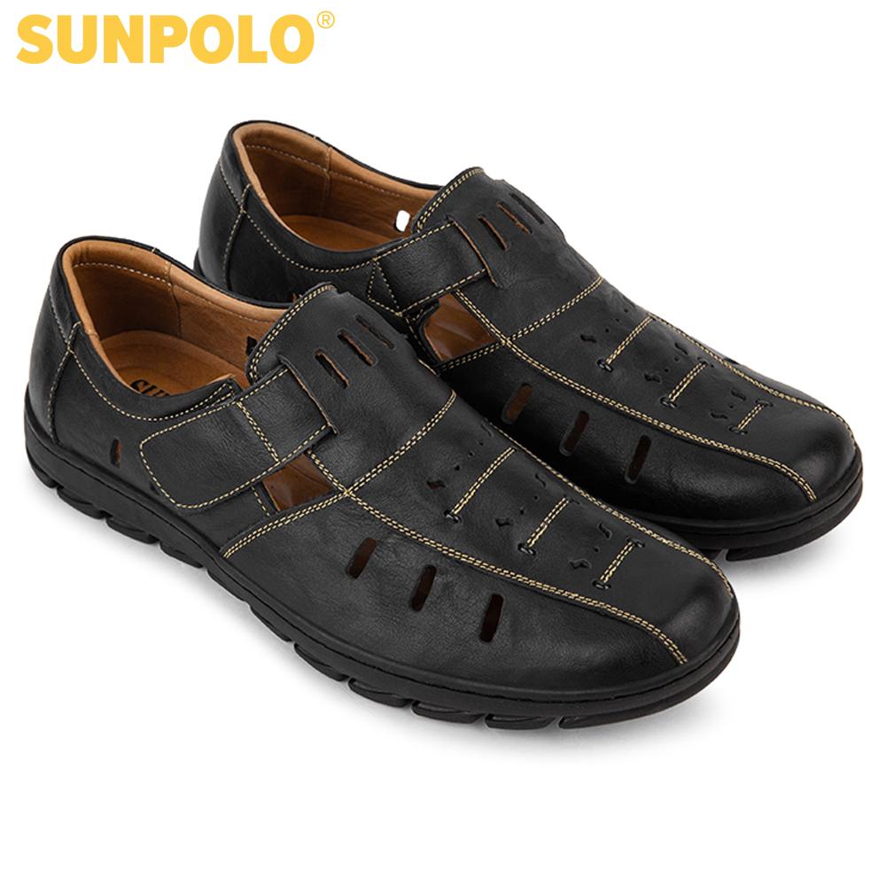 Giày Rọ Nam Da Bò SUNPOLO STA680 (Đen, Nâu)