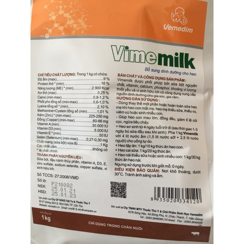 [Mã PET20K giảm 20K đơn 250K] Sữa dành cho heo con, dê... 1kg/gói