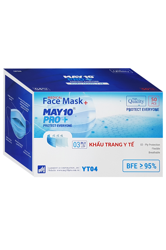 Khẩu trang y tế 3 lớp kháng khuẩn⚡𝑴𝑨𝒀 10 𝑪𝒉𝒊́𝒏𝒉 𝒉𝒂̃𝒏𝒈⚡ (50c/ hộp)