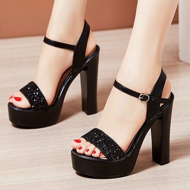GIÀY SANDAL CAO GÓT ĐÍNH ĐÁ