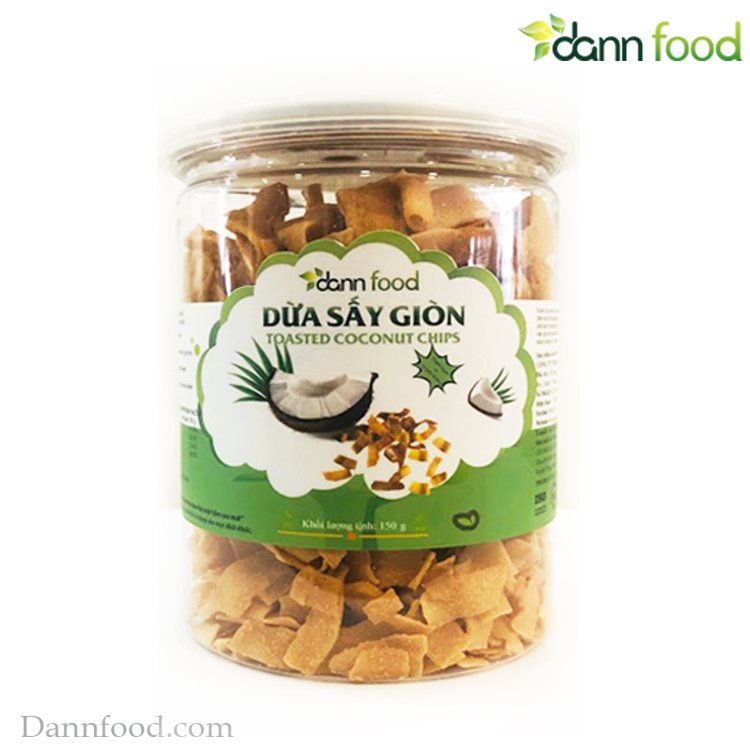 [Nguyên Chất] Dừa Sấy Giòn Ít Đường 150g Dann Food