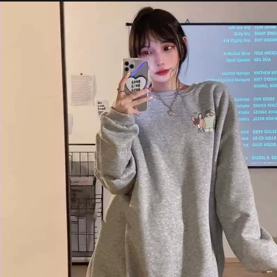 Áo nỉ sweater đôi bạn thân 2 (trọng lượng từ 40kg đến 75kg)