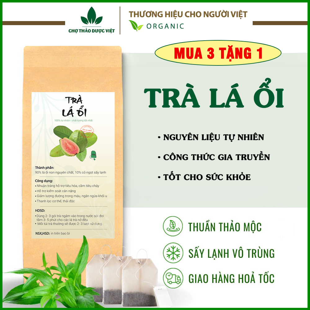 Trà lá ổi hỗ trợ giảm cân, trà búp ổi, đọt ổi non kiểm soát cân nặng, ổn định đường huyết