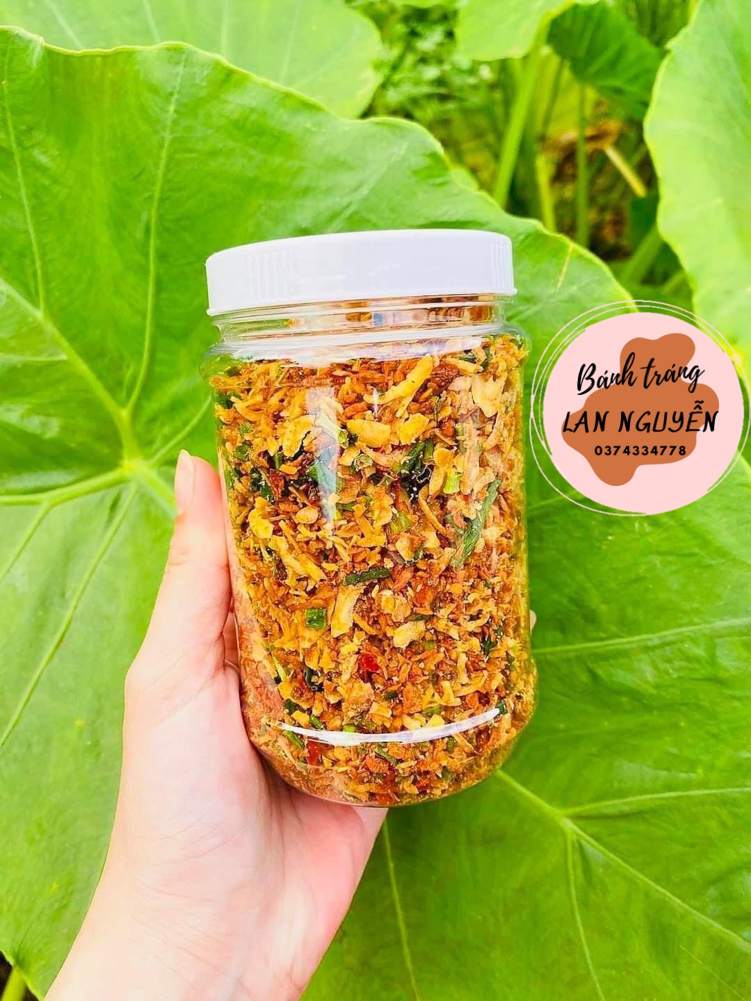Combo 500gram bánh tráng  phơi sương + muối trộn hành phi