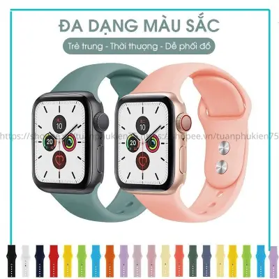 Dây Apple Watch ⚡ Dây Apple Watch Silicon 15 Màu - Hot Trend ⚡ Series 5/4/3/2/1 ⚡ 38mm/40mm & 42mm/44mm