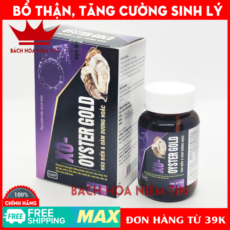 Viên uống tăng cường sinh lý nam XO - OYSTER GOLD - Violet - thành phần hàu biển dâm dương hoắc nhân sâm, tỏa dương giúp bổ thận tráng dương, mạnh gân cốt, giảm tiểu đêm  - Hộp 30 viên chuẩn GMP nhập khẩu