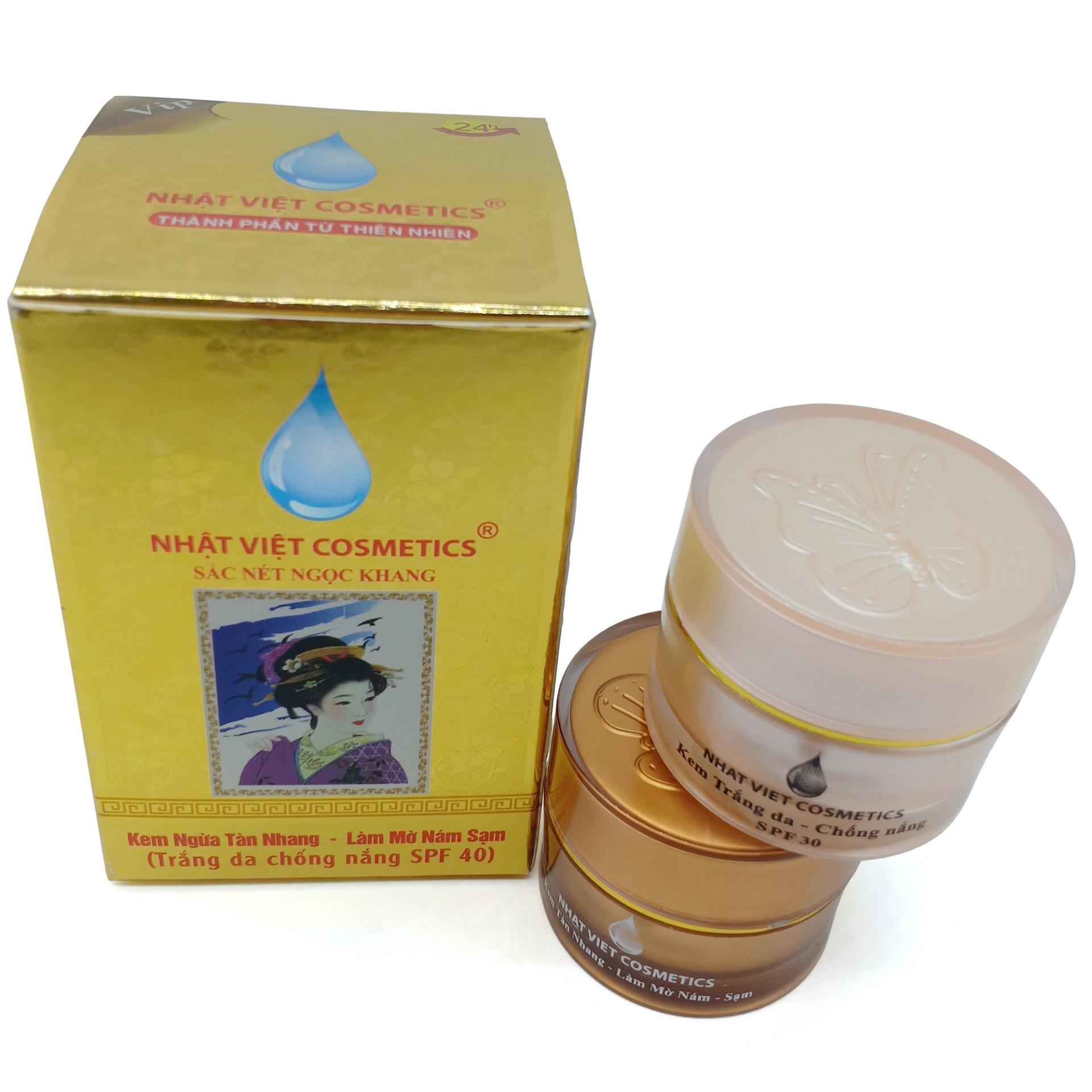 KEM CẶP NHẬT VIỆT SẮC NÉT NGỌC KHANG 22G(TRẮNG DA CHỐNG NẮNG-NGỪA TÀN NHANG, MỜ NÁM)