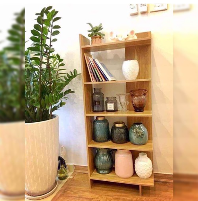 Kệ sách gỗ 5 tầng đa năng bằng gỗ cứng cực đẹp