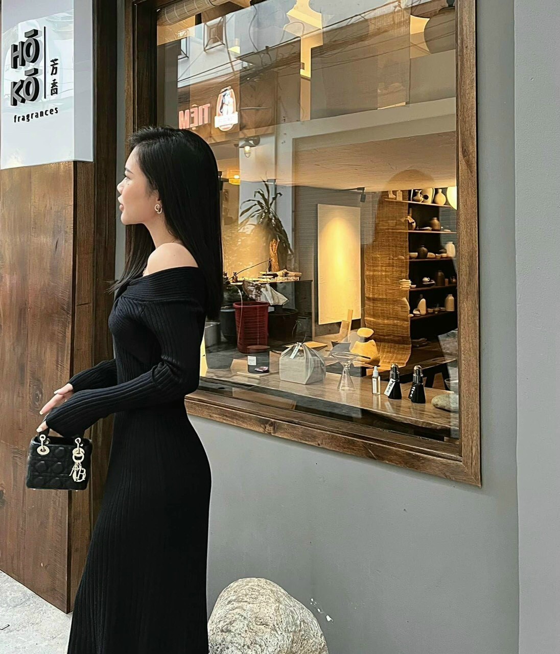 Váy body đắp chép bẹt vai chất thun gân dày dặn