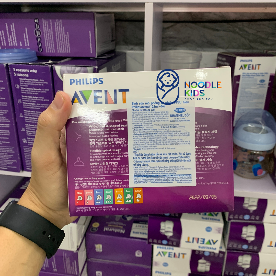 Bình sữa Philips Avent PPSU thiết kế tự nhiên 125ml