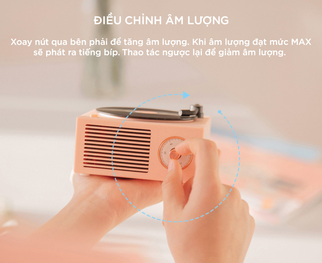 Loa Bluetooth Retro X10 Giả Lập Đĩa Than