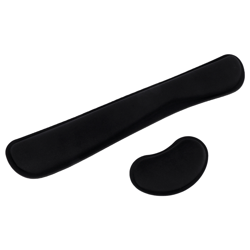 Gel Memory Foam Set Keyboard Wrist Rest Pad, Mouse Wrist Cushion Support for Office, Lightweight,Black