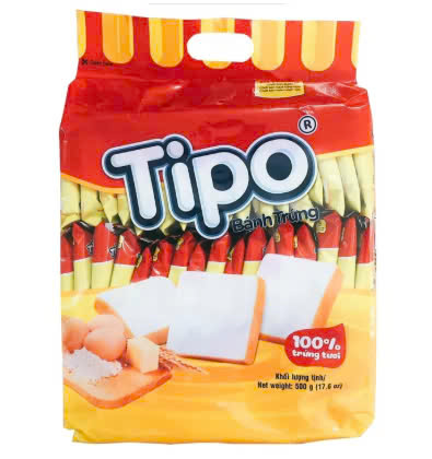 COMBO 4 GÓI BÁNH TRỨNG NƯỚNG 500G TIPO