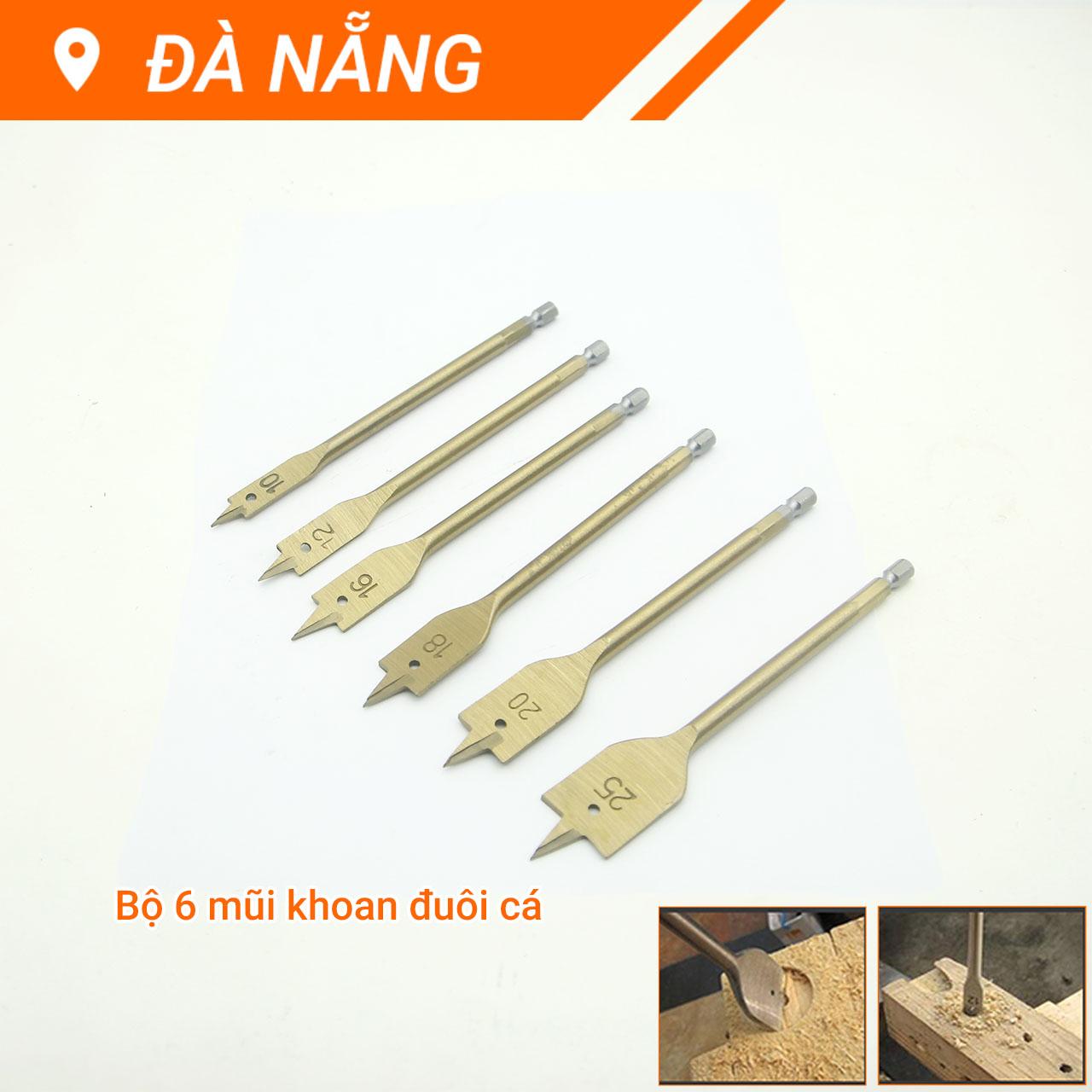 Bộ 6 mũi khoan đuôi cá