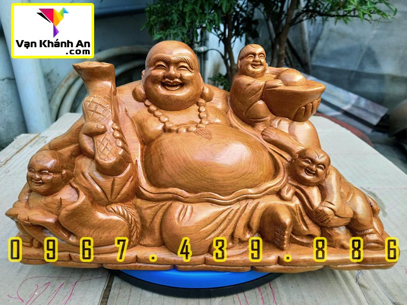 Phật Di Lặc Tam Phúc gỗ bách xanh Mộc Châu - Trang Trí Phòng Khách - Quà Tặng Trang Trí Decor - Quà Tặng Tân Gia Khai Trương - Trang Trí Nhà Cửa