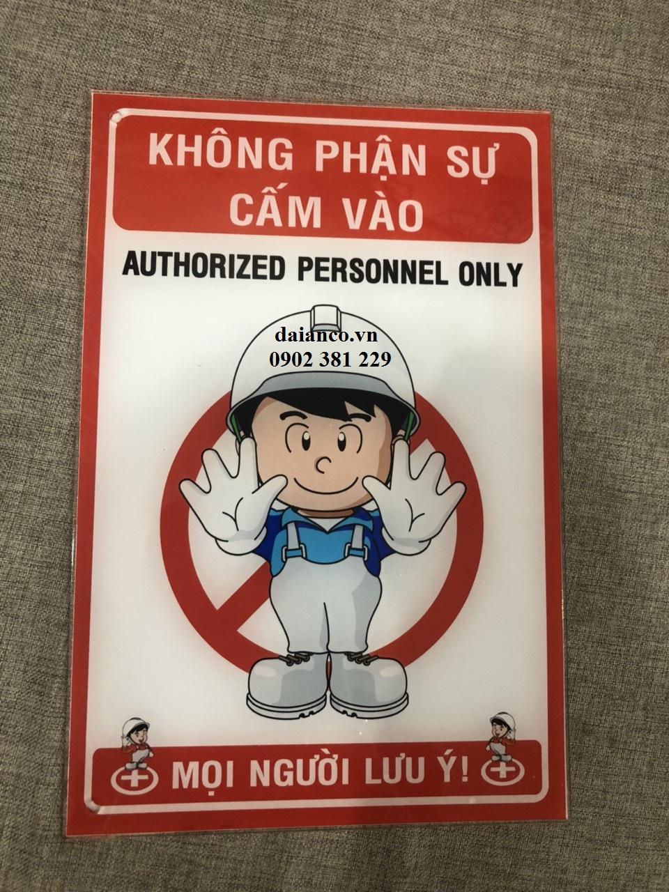 Biển báo công trình, biển báo an toàn mica nhiều mẫu lựa chọn 20 x 30cm