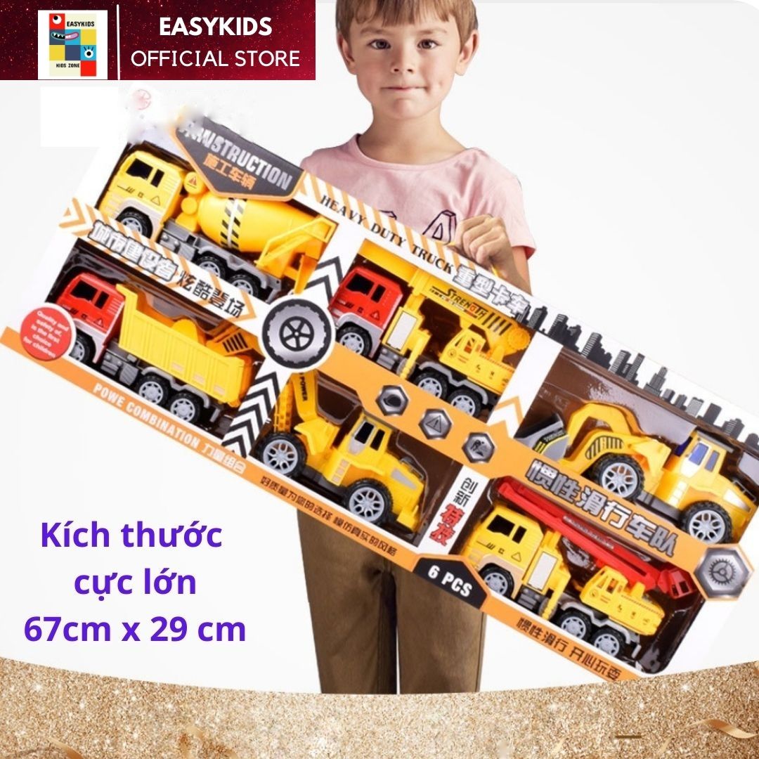 Đồ chơi ô tô xe tải, xe công trình xây dựng cỡ lớn EASYKIDS cho trẻ em
