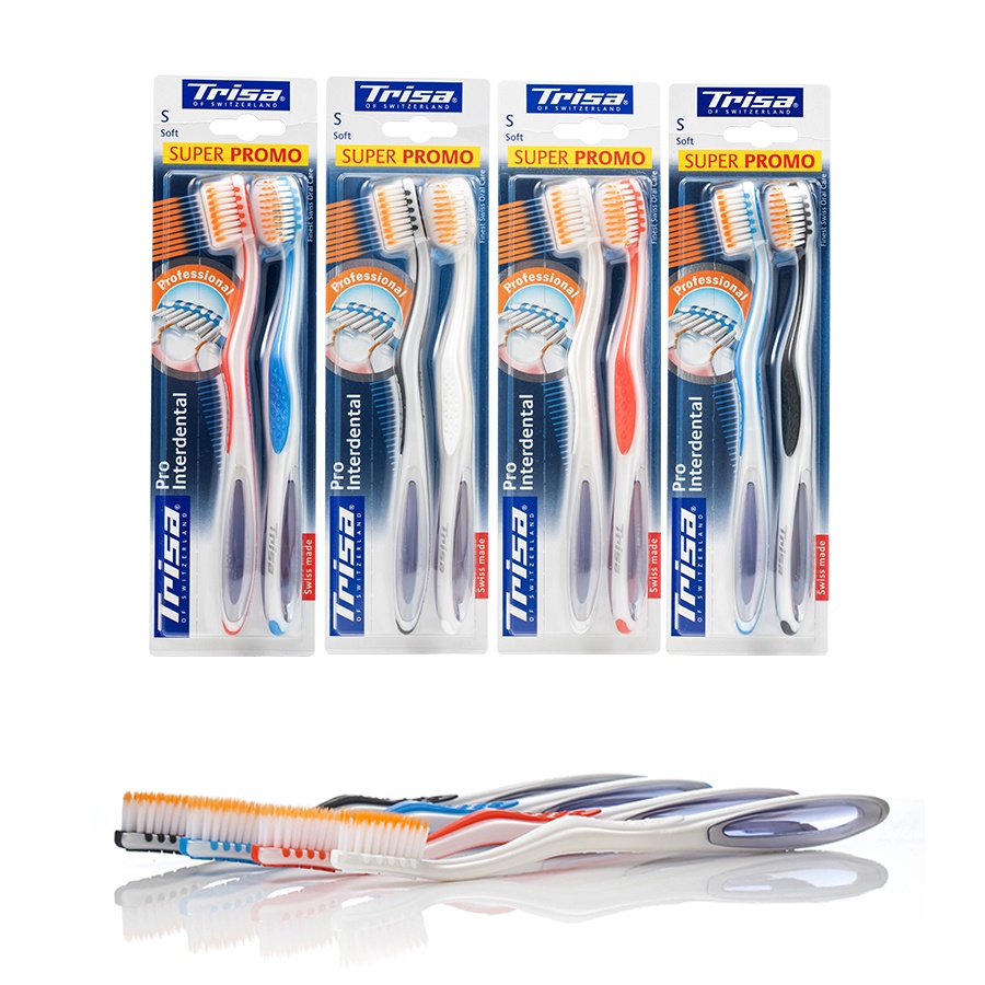 Vỉ Đôi Bàn Chải Đánh Răng Trisa Pro Interdental