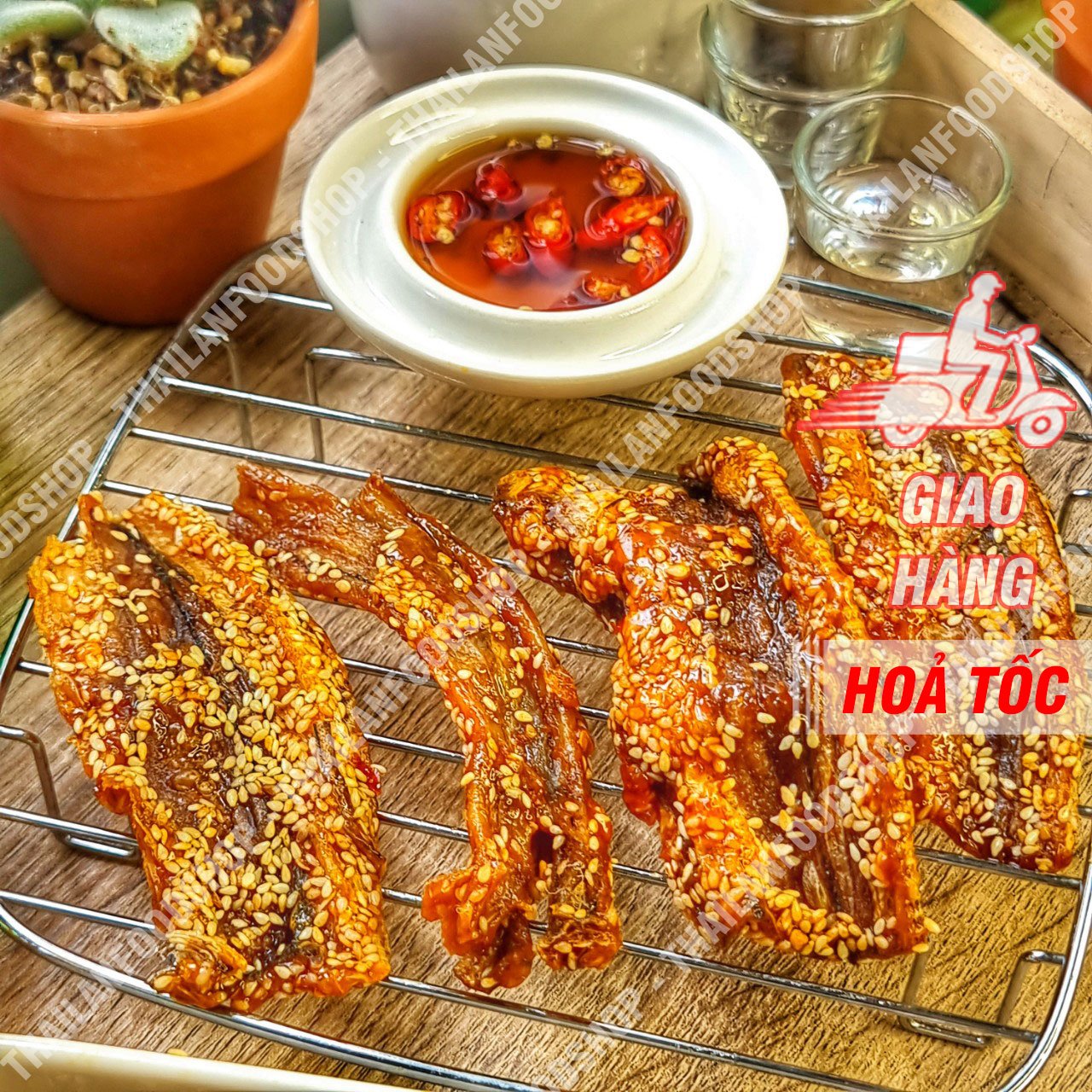 Khô Cá Khoai Sate Mè Ram Giòn - Lon 250gr