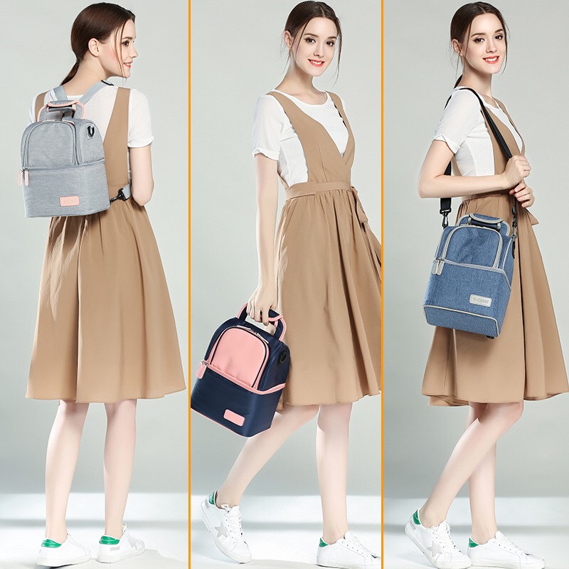Balo bỉm sữa giữ nhiệt cao cấp VCOOL