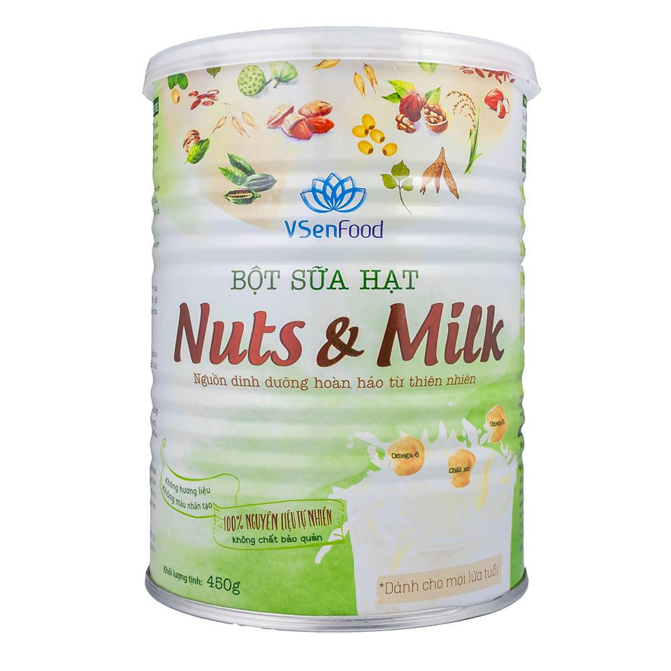 Bột sữa hạt VSenFood Nuts & Milk 450g