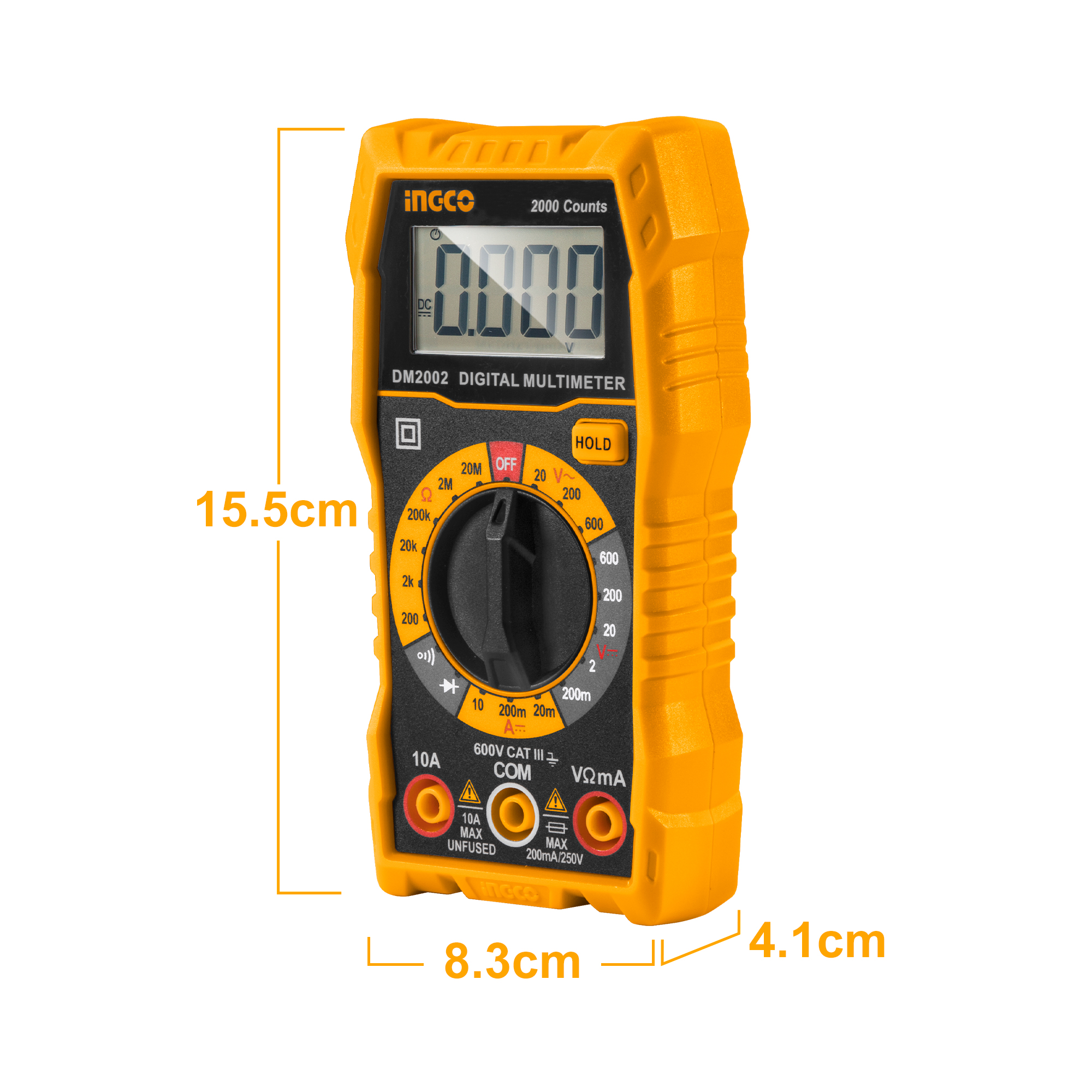 INGCO DM2002 "Đồng hồ đo điện vạn năng (2000 số đếm)