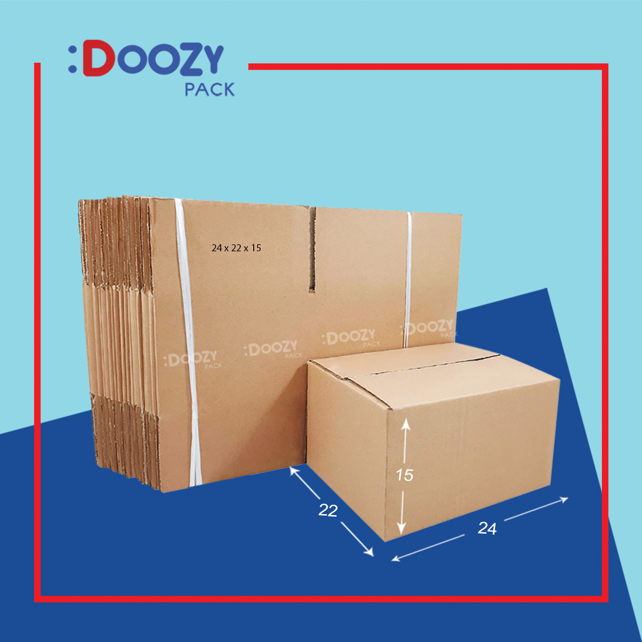 Bộ 100 thùng carton size 49, KT 24*22*15 cm