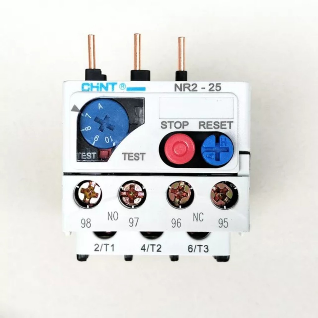 Rơ le nhiệt nr2-25 lắp cùng nc1-0910/3210 có nhiều dải dòng cho khách hàng lựa chọn