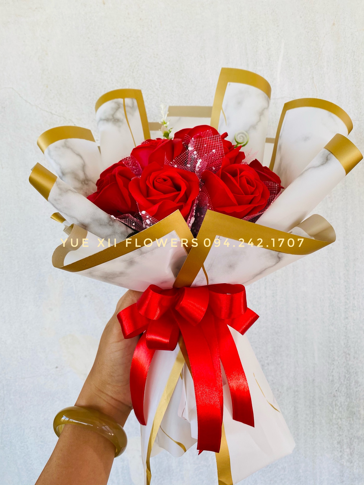 [Yue Xii] Bó hoa sáp 10 bông sang chảnh