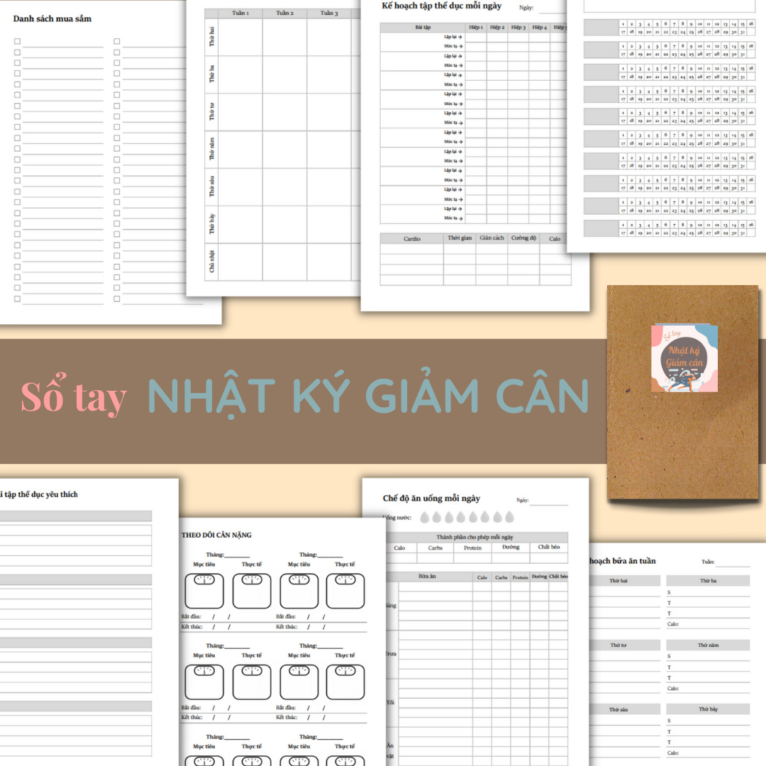 🌈[Sổ tay Nhật ký Giảm cân] - Sổ tay kế hoạch cuộc đời, phát triển bản thân