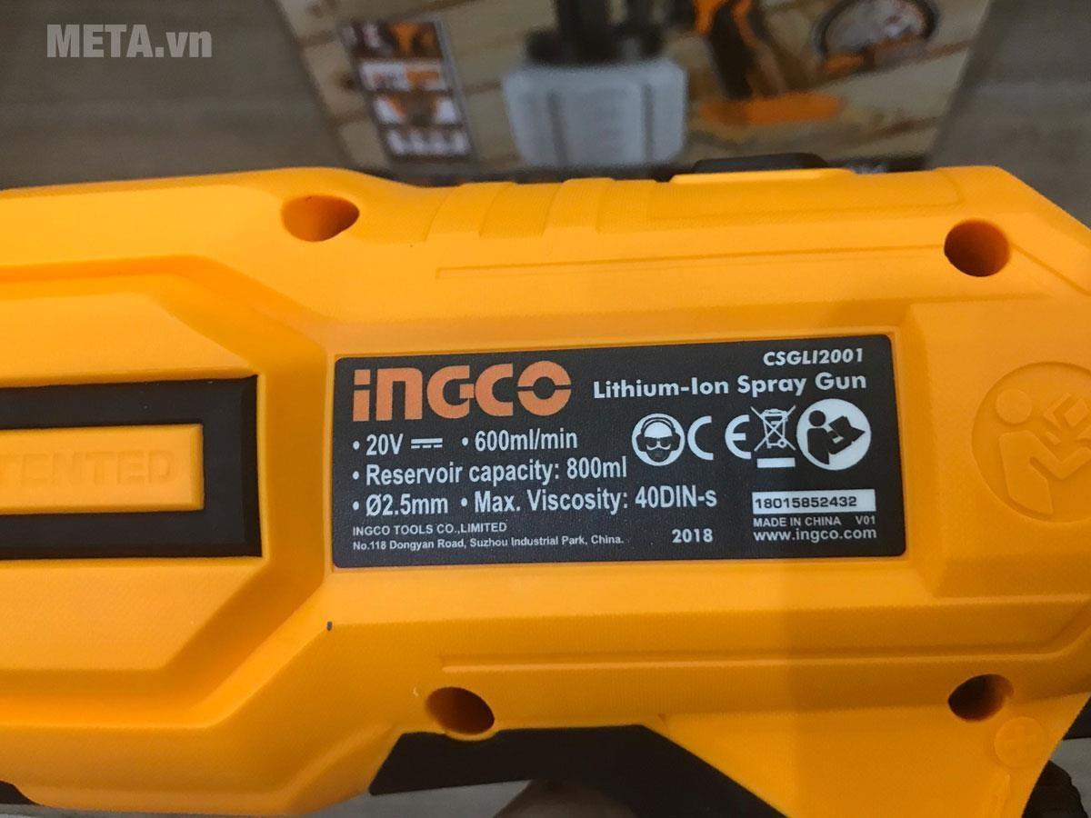 Máy phun sơn INGCO 350W (kèm pin 21V - 161X) tại Seoul Store